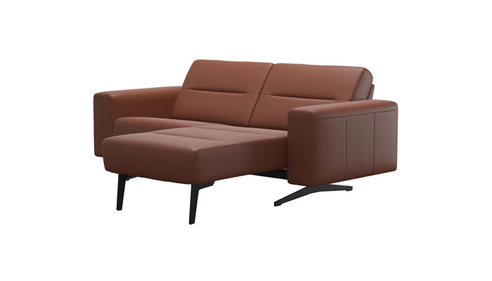 Stressless Stella Long Seat Sofa in Noblesse Tigereye Leather